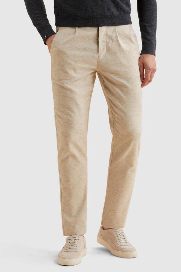 Vanguard relaxed chino met linnen beige