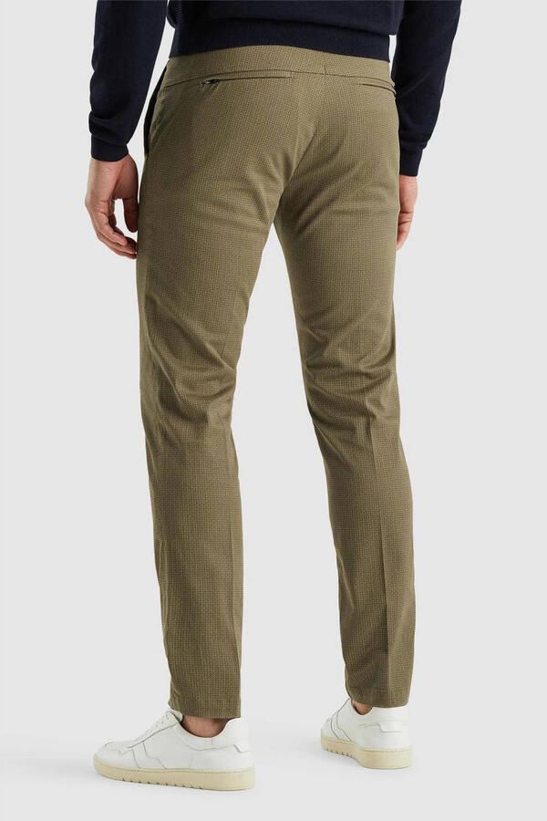 Vanguard slim fit chino V12 met all over print bruin