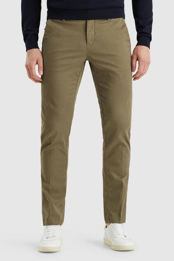 Vanguard slim fit chino V12 met all over print bruin - Foto 2