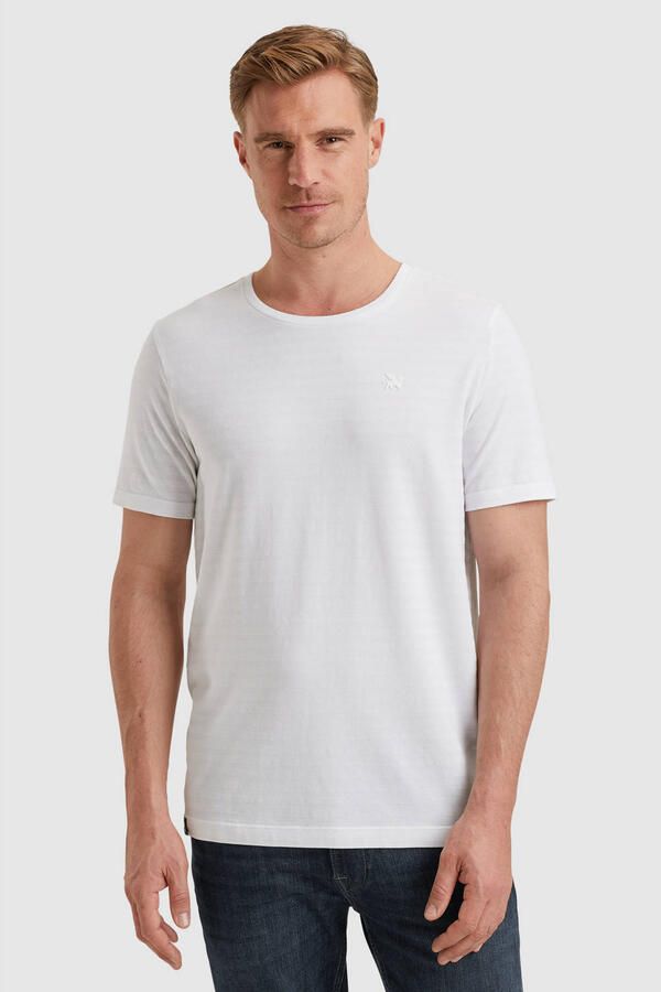Vanguard T-shirt met ingebreid patroon wit