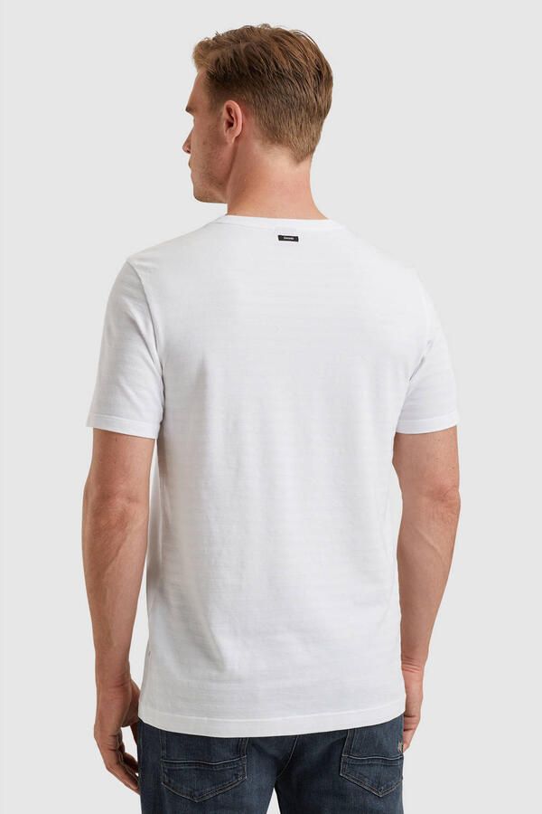 Vanguard T-shirt met ingebreid patroon wit - Foto 2