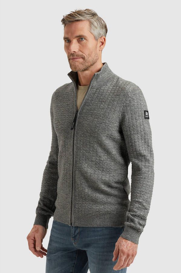 Vanguard vest grijs ingebreid patroon