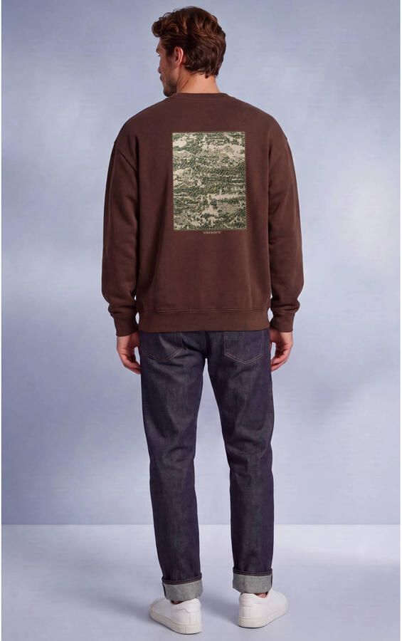 Vänner boxy sweater met backprint bruin - Foto 2