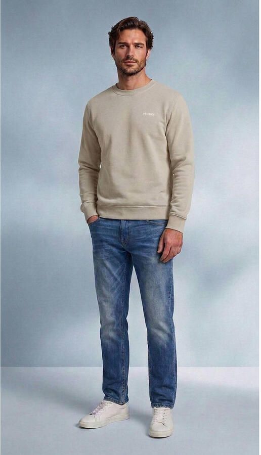 Vänner regular fit sweater met backprint rainy day