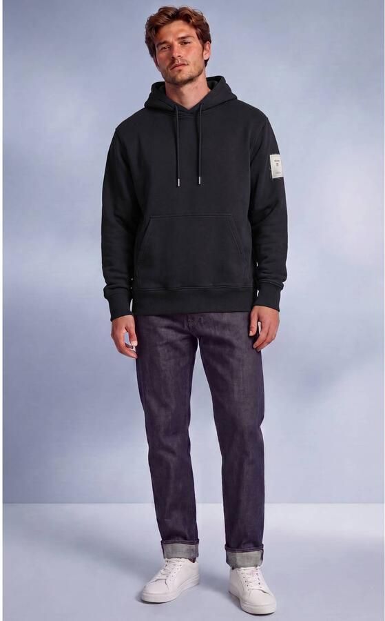Vänner relaxed fit sweater met backprint zwart