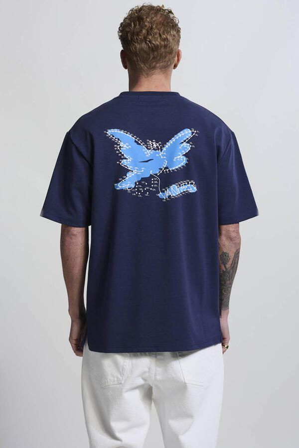 Vänner relaxed T-shirt met backprint donkerblauw - Foto 2