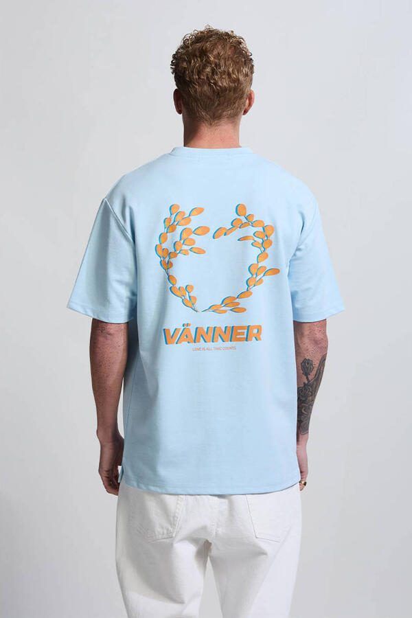 Vänner relaxed T-shirt met backprint lichtblauw - Foto 2