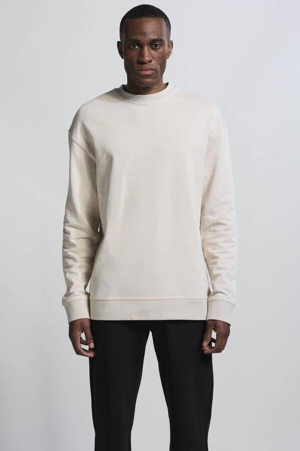 Vänner sweater met backprint beige