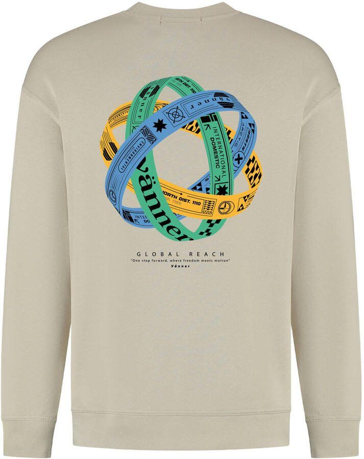 Vänner sweater met backprint beige - Foto 2
