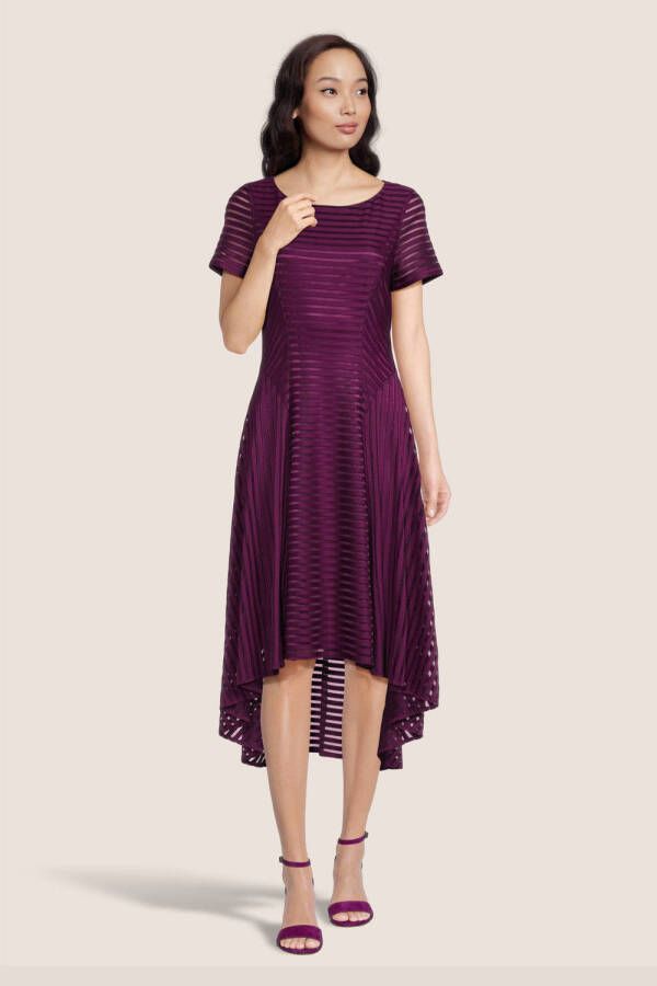 Vera Mont gestreepte jurk donkerviolet