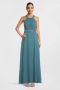 Vera Mont halter maxi jurk met pailletten turquoise - Thumbnail 1