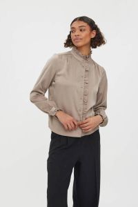 VERO MODA AWARE by blouse van gerecycled polyester taupe VMADJURE