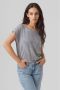 Vero Moda Shirt met ronde hals VMAVA PLAIN SS TOP STRIPE GA JRS NOOS - Thumbnail 1