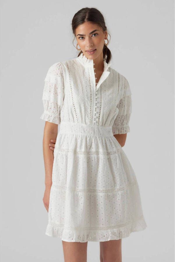 VERO MODA AWARE by jurk VMNONNIE van biologisch katoen wit