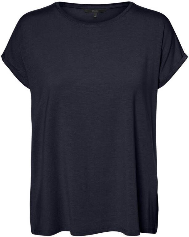 Vero Moda Shirt met ronde hals VMAVA PLAIN SS TOP GAJRS NOOS