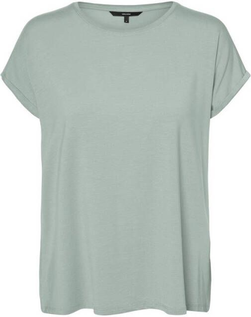 Vero Moda Shirt met ronde hals VMAVA PLAIN SS TOP GAJRS NOOS
