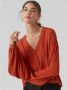 VERO MODA blouse VMEYE van gerecycled polyester terra - Thumbnail 1