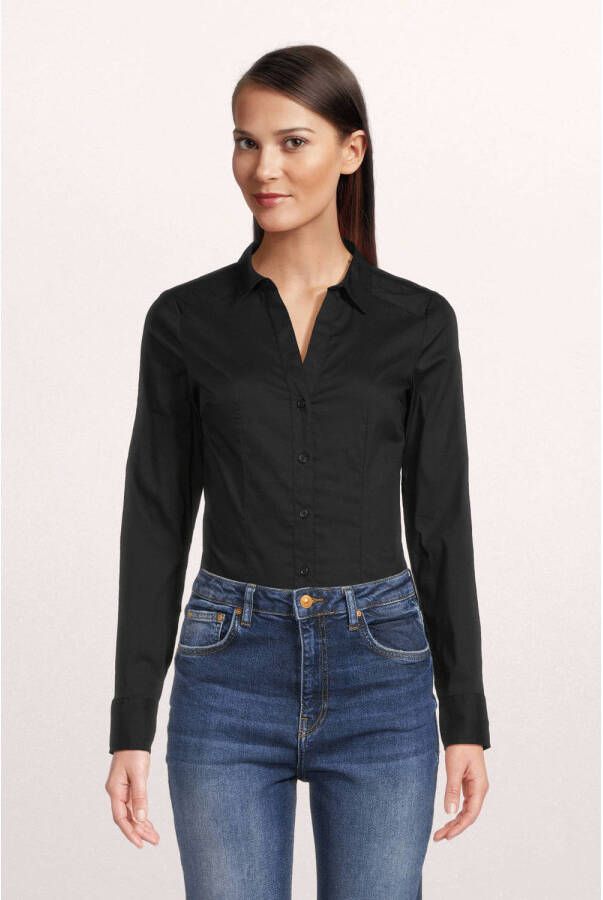 Vero Moda Zwarte V-hals Shirt voor Dames Black Dames