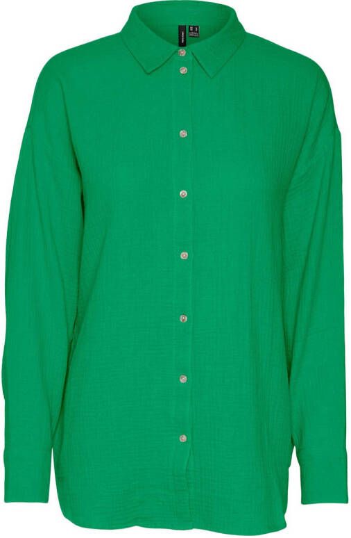 VERO MODA blouse VMNATALI met textuur groen