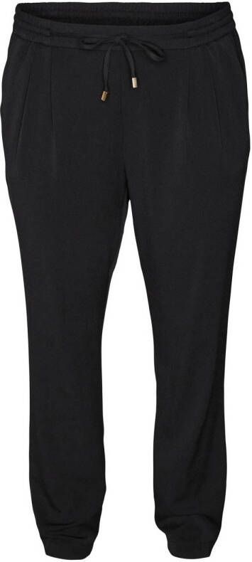 VERO MODA CURVE tapered fit broek VMCELORA zwart