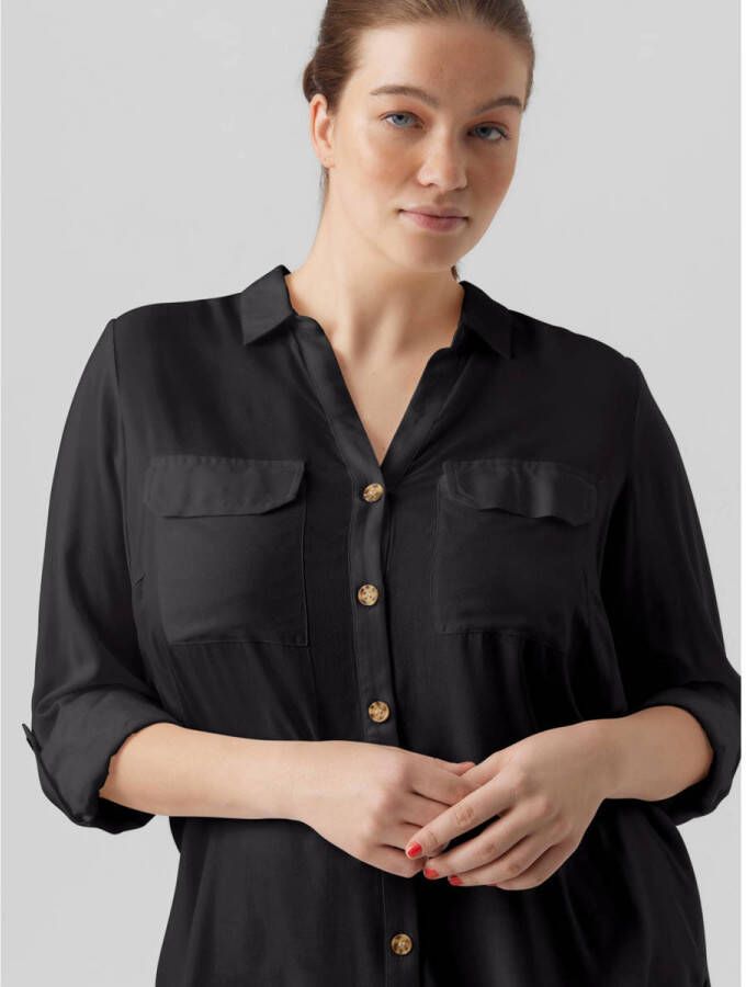 Vero Moda Curve Overhemdblouse VMBUMPY L S SHIRT NEW CURVE GA NOOS