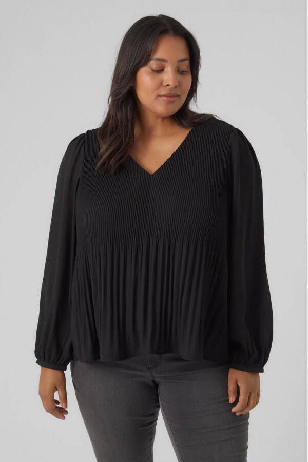 VERO MODA CURVE blousetop VMCCINDY zwart