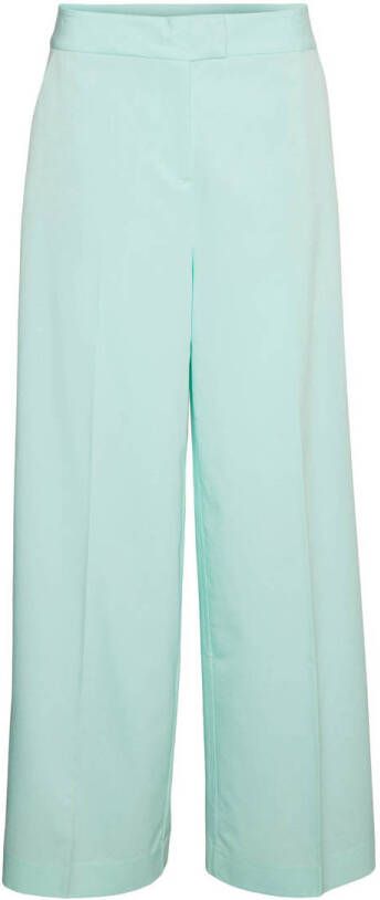 VERO MODA CURVE cropped high waist wide leg pantalon VMRITA licht turquoise