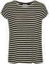 Vero Moda Curve Shirt met korte mouwen VMAVA PLAIN SS TOP STRIPE GA NOOS CURVE - Thumbnail 1