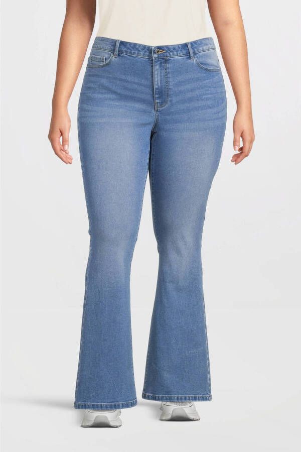 VERO MODA CURVE high waist flared jeans VMSIGA blauw