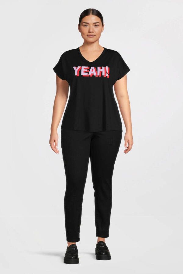 VERO MODA CURVE high waist slim fit jegging VMRUDY zwart