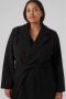 VERO MODA CURVE jas VMCFORTUNEAYA met ceintuur zwart - Thumbnail 1