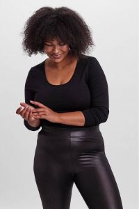 Vero Moda curve Vmpaxi LS Soft U-Neck S Curve Noo: Black | Freewear Zwart Dames