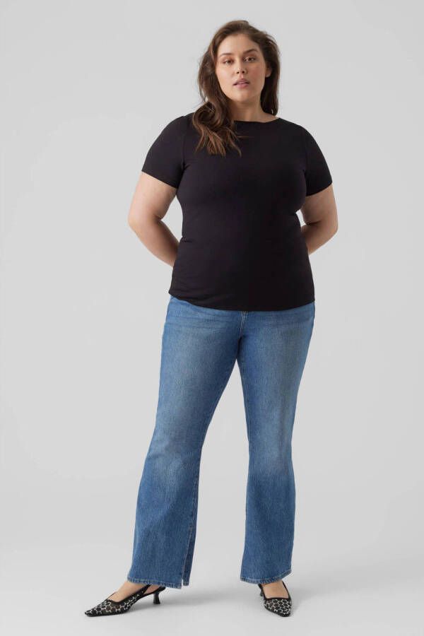 Vero Moda Curve T-shirt VMVANDA gemaakt van mix van zacht katoen en modaal