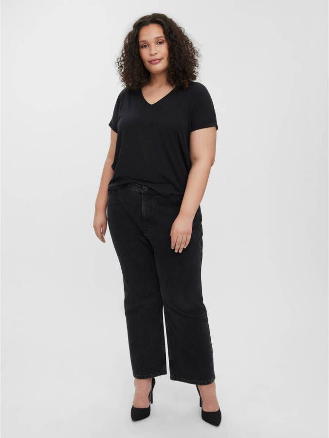 Vero Moda Curve Shirt met V-hals VMAYA SS V-NECK TEE VMA NOOS CURVE