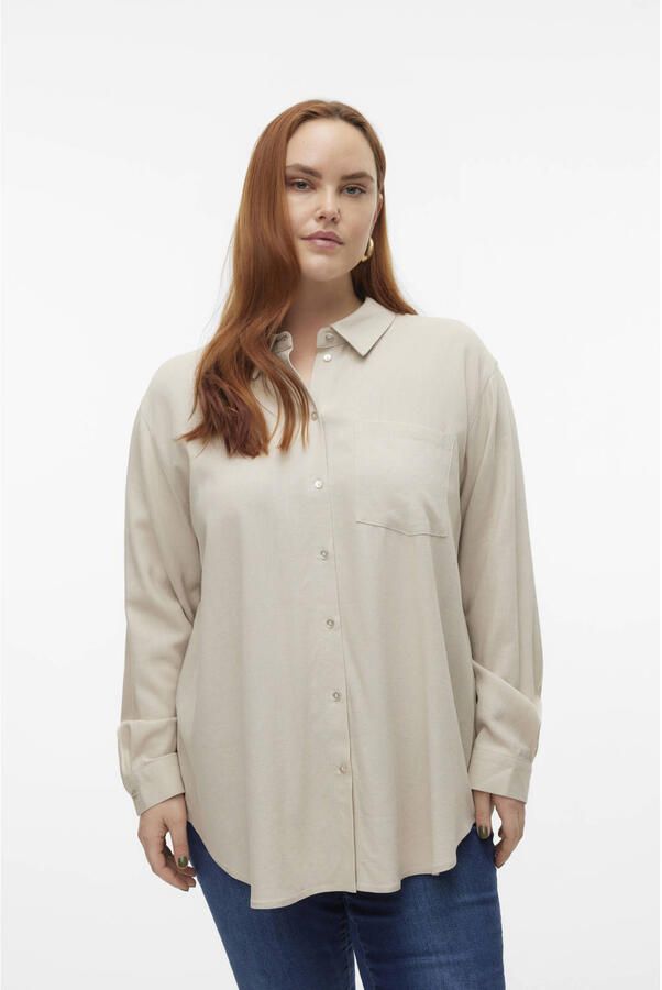 Vero Moda Curve Overhemdblouse VMCMYMILO LS SHIRT WVN GA NOOS CUR