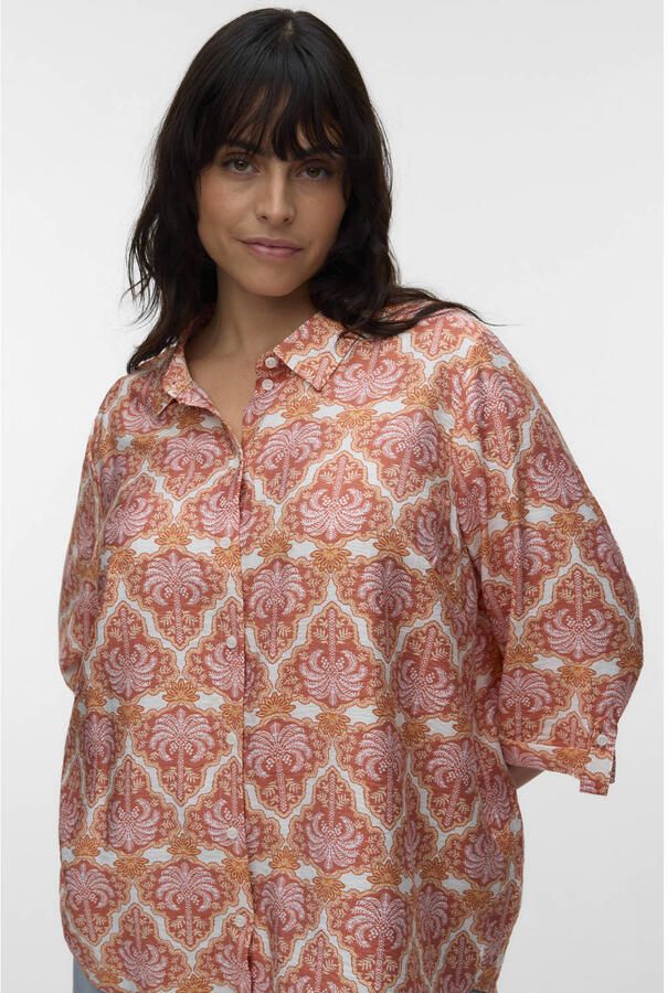 VERO MODA CURVE blouse oranje