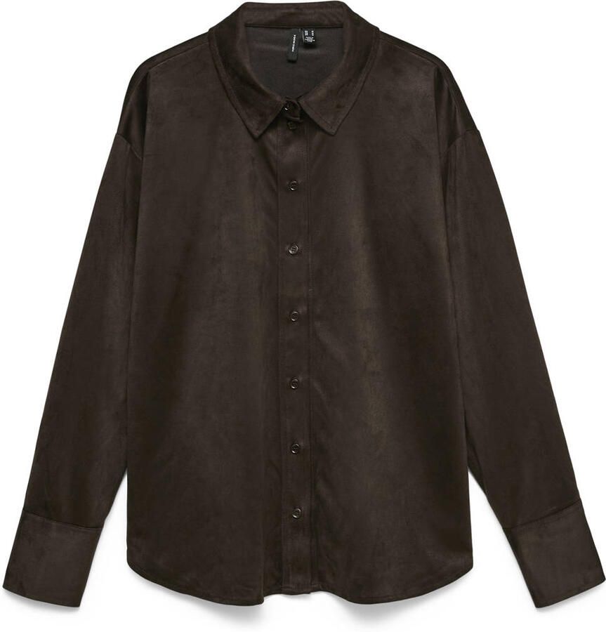 VERO MODA CURVE blouse Plus Size donkerbruin