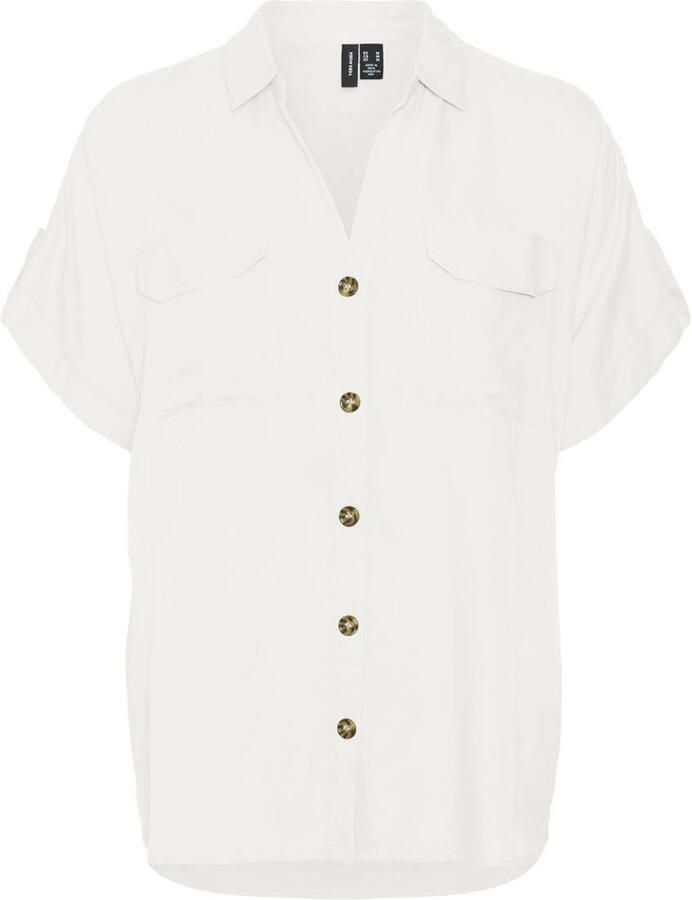 Vero Moda Snow White Shirt Geweven GA CUR White Dames - Foto 2