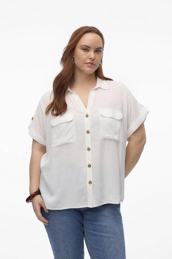 Vero Moda Snow White Shirt Geweven GA CUR White Dames
