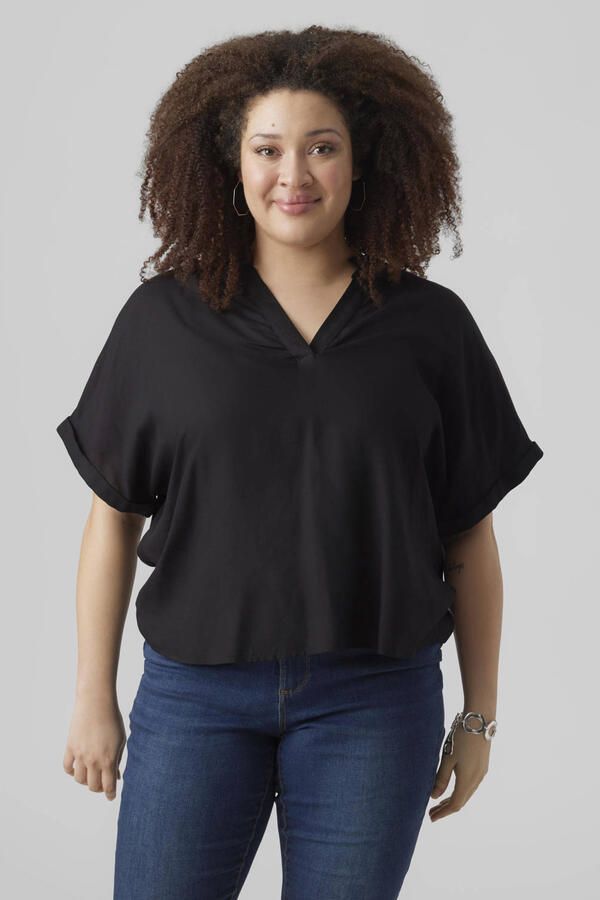 VERO MODA CURVE blouse zwart - Foto 2