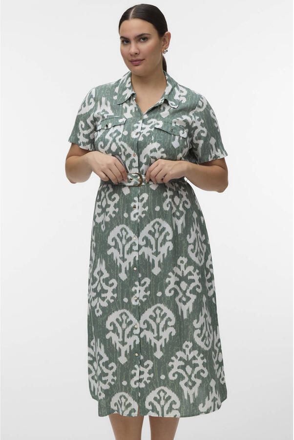 VERO MODA CURVE blousejurk groen