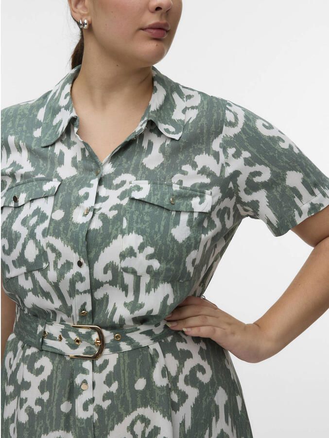 VERO MODA CURVE blousejurk groen - Foto 2