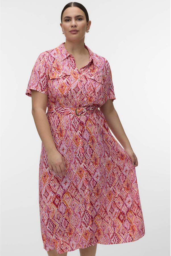 VERO MODA CURVE blousejurk roze