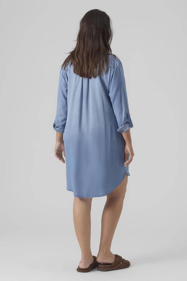 Vero Moda Curve Jeans jurk VMSILA LS SHORT DRESS MIX GA CURVE NOOS