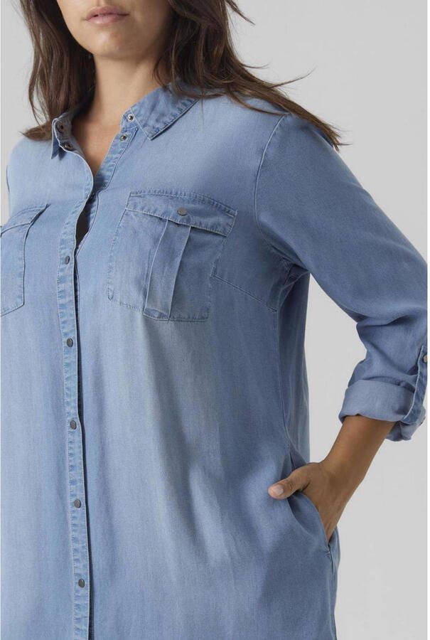 Vero Moda Curve Jeans jurk VMSILA LS SHORT DRESS MIX GA CURVE NOOS - Foto 2