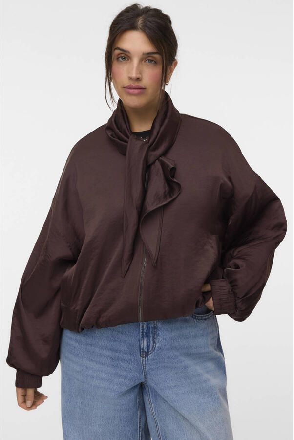 VERO MODA CURVE x Wehkamp bomberjack donkerbruin