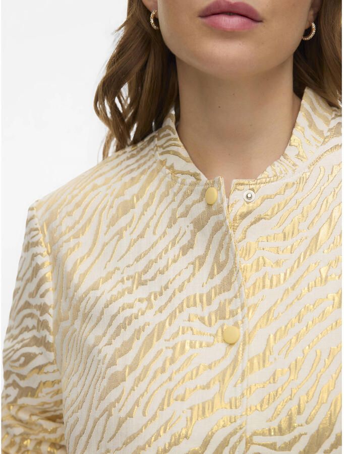 VERO MODA CURVE bomberjack met zebraprint lichtgeel - Foto 2