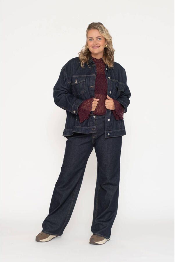 VERO MODA CURVE denim spijkerjas dark blue denim - Foto 3