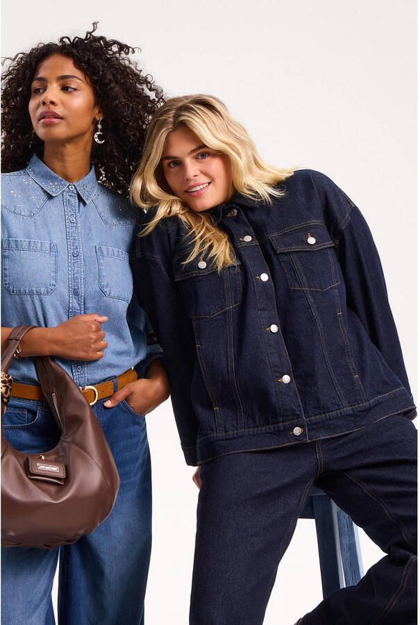 VERO MODA CURVE denim spijkerjas dark blue denim - Foto 2