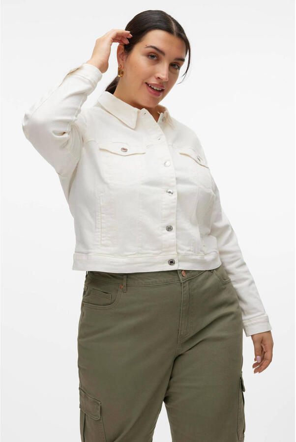 VERO MODA CURVE denim spijkerjas wit